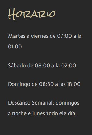 horario